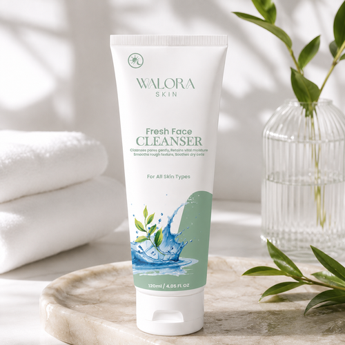 Walora Skin Fresh Face Cleanser - Gentle Hydrating Facial Wash (120ml / 4.05 fl oz)