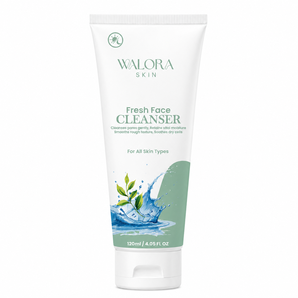 Walora Skin Fresh Face Cleanser - Gentle Hydrating Facial Wash (120ml / 4.05 fl oz)